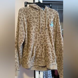 Bluey Leopard Print Hoodie with Embroidered Patch
